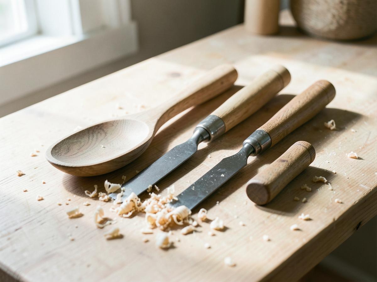 Hand planes and offcuts of hardwood on a workshop bench